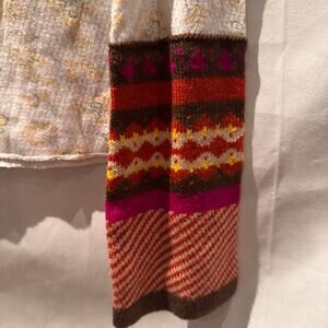 Free people butterfly shirt with sweater sleeves boho size medium Waist